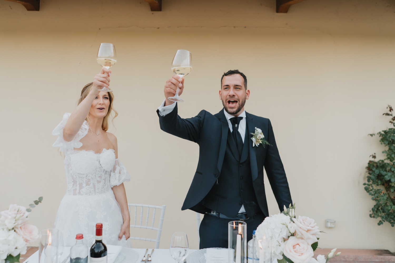 Il brindisi degli sposi
