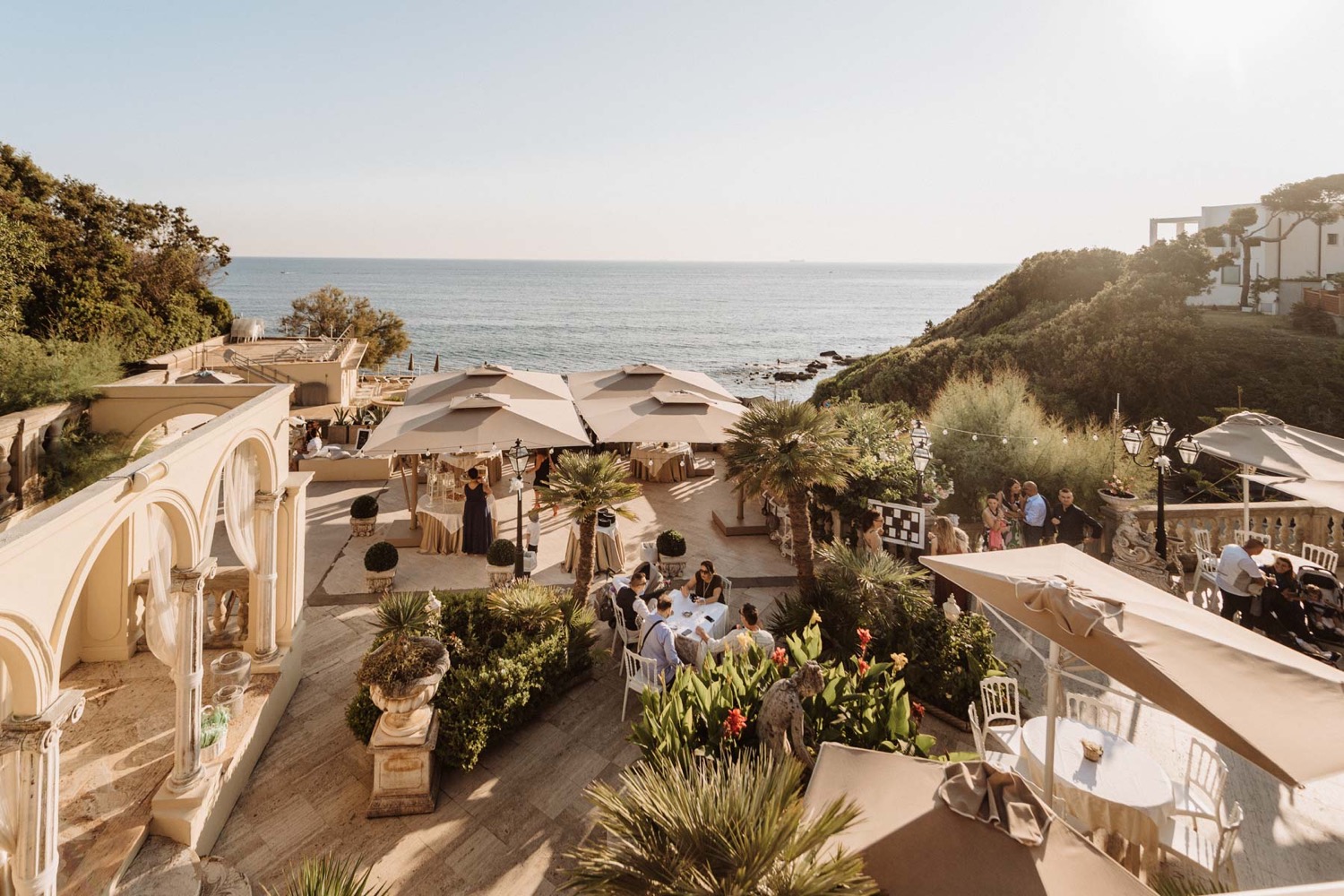 The Villa Margherita terrace over the sea