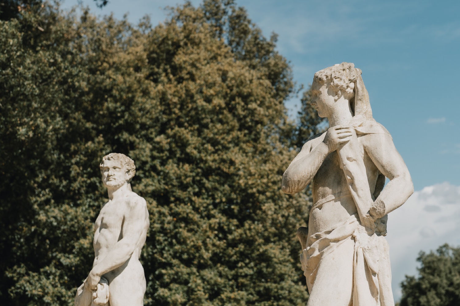 Le statue nel giardino di Villa Bardini