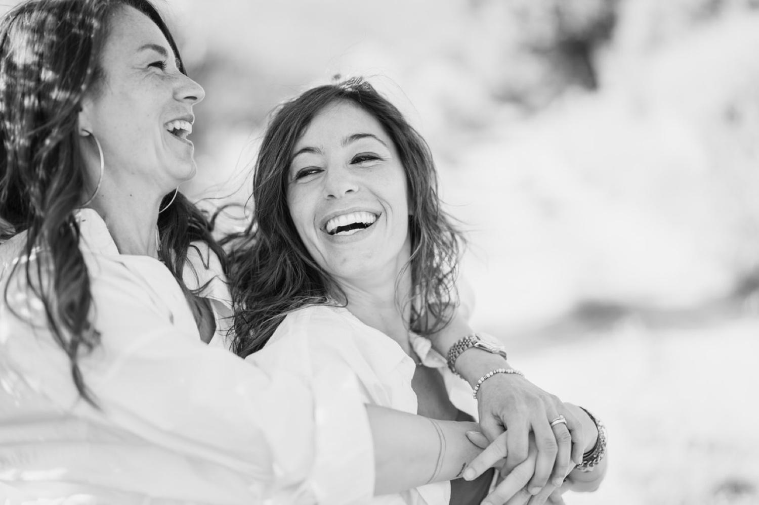 Laughter in black and white