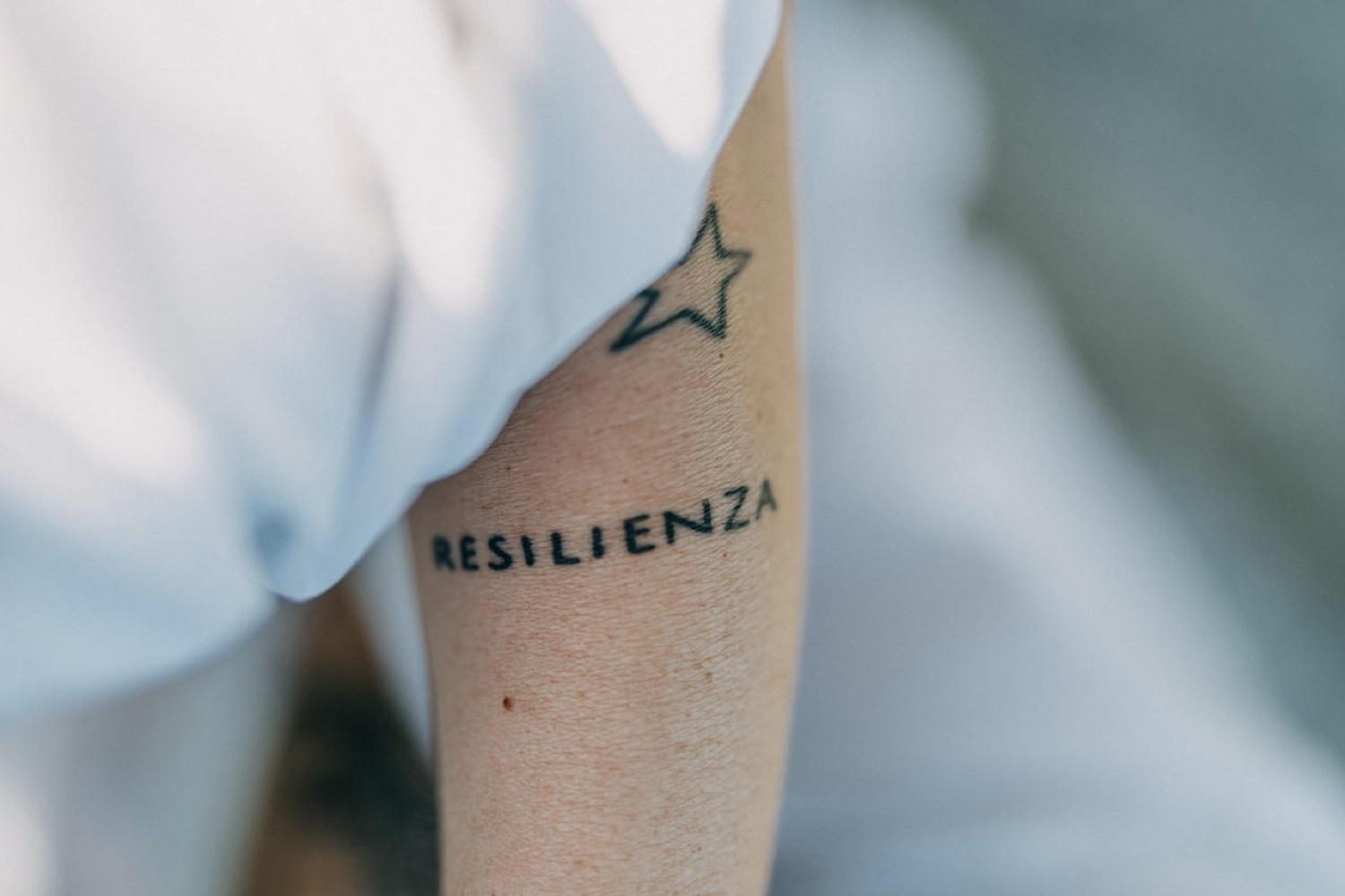 The tattoo on her arm