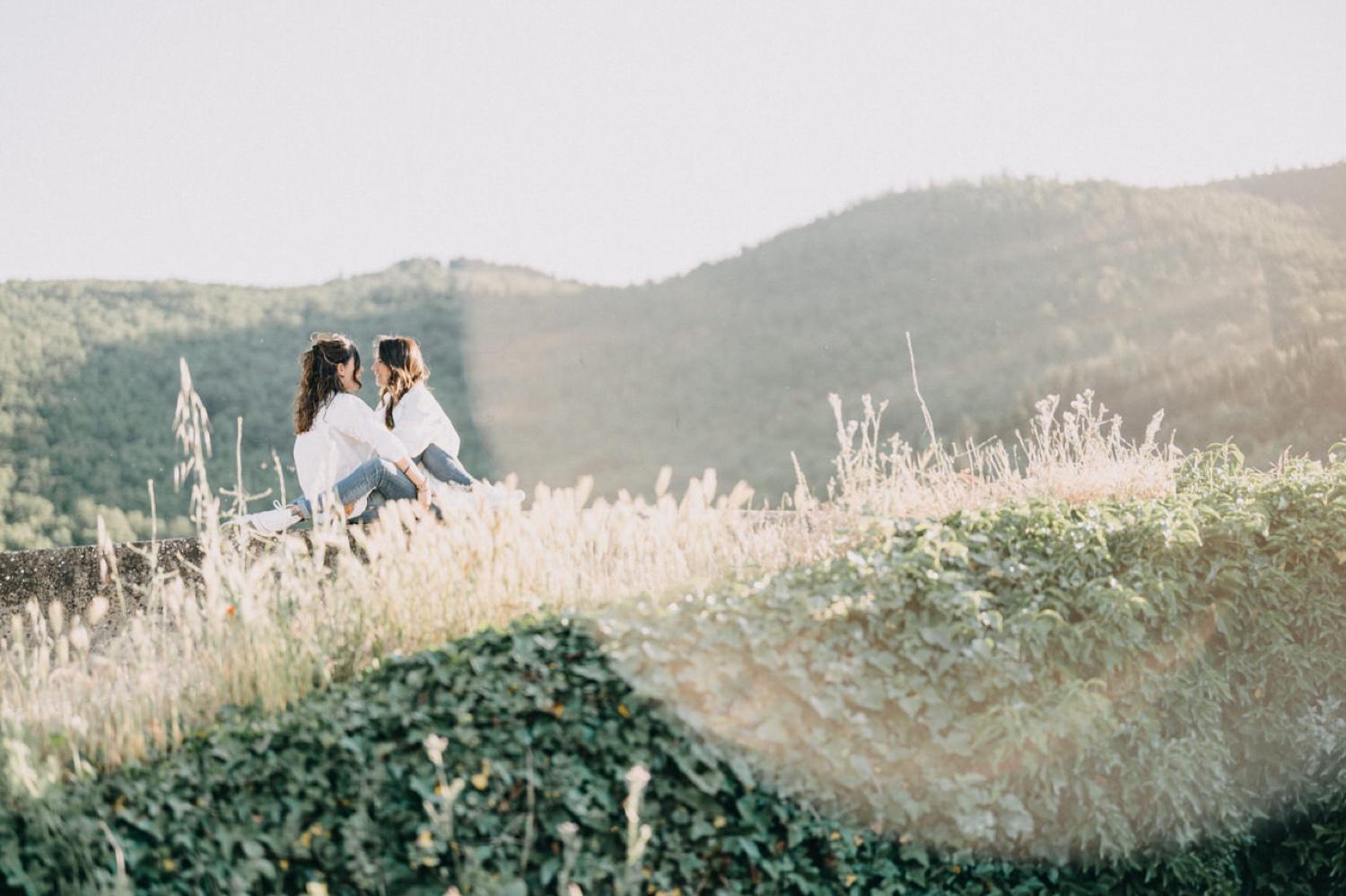 On the hill among dry grass