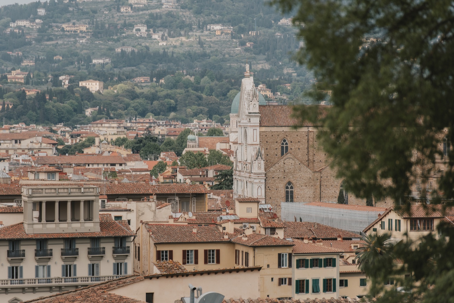 Firenze vista dall'alto con Santa Croce