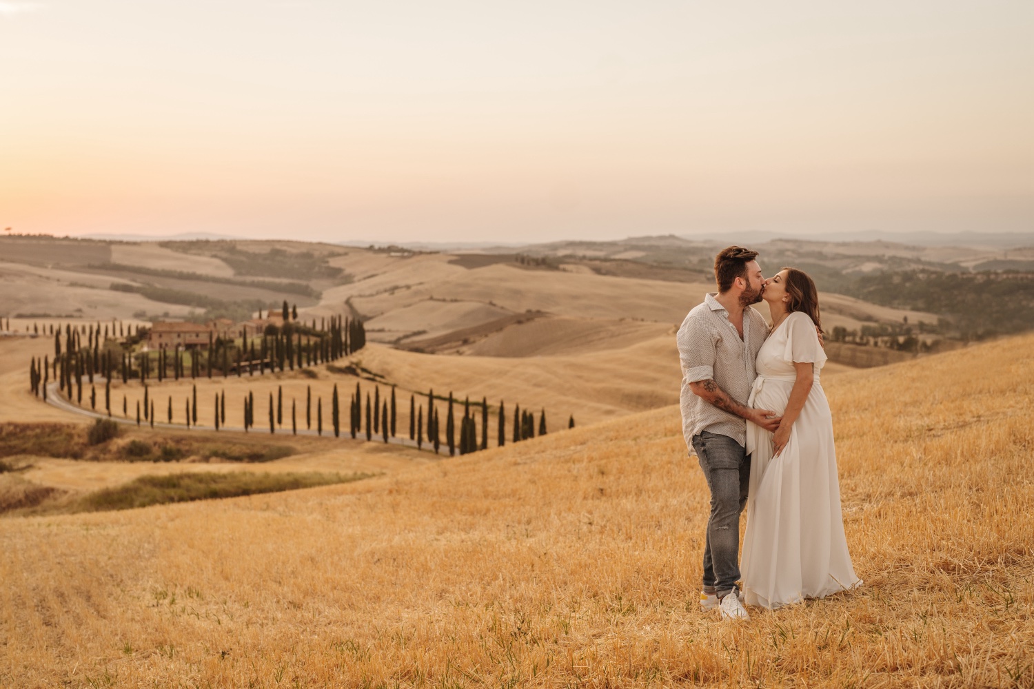 Servizio fotografico gravidanza Val d’Orcia
