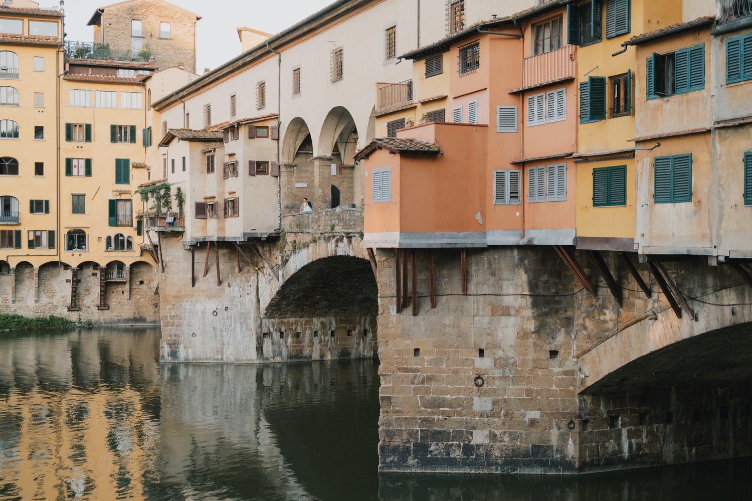 Le botteghe di Ponte Vecchio sull'Arno